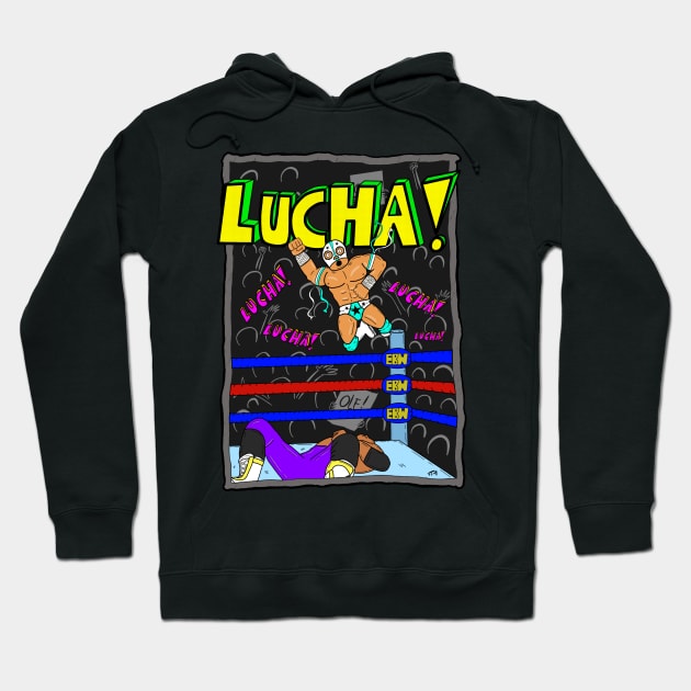 LUCHA! Hoodie by Foxtrotmadlyart